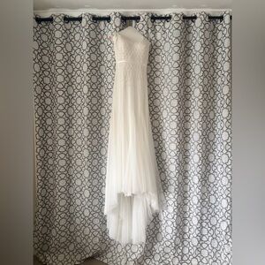 Rosa Clara- White Geometric Beading & Tulle Sweet Heart neckline Wedding Dress